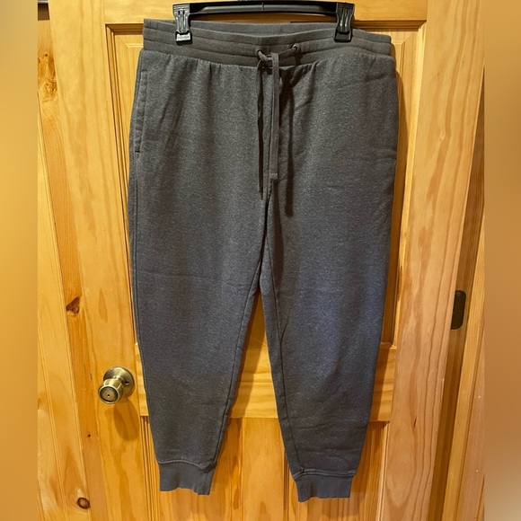 Eddie Bauer Fleece Joggers Drawstring Waistband Side Pockets L Mens  used - Picture 1 of 4
